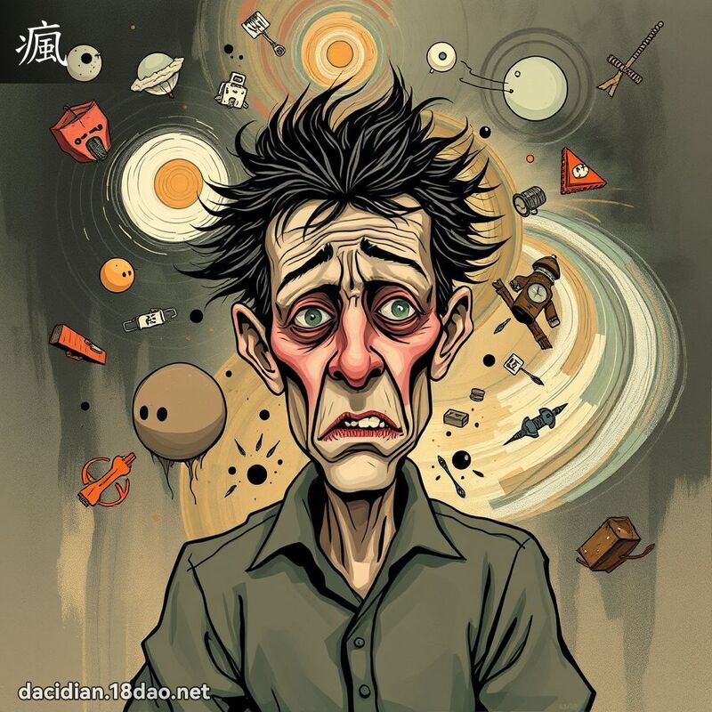 瘋 - 國語大辭典配圖