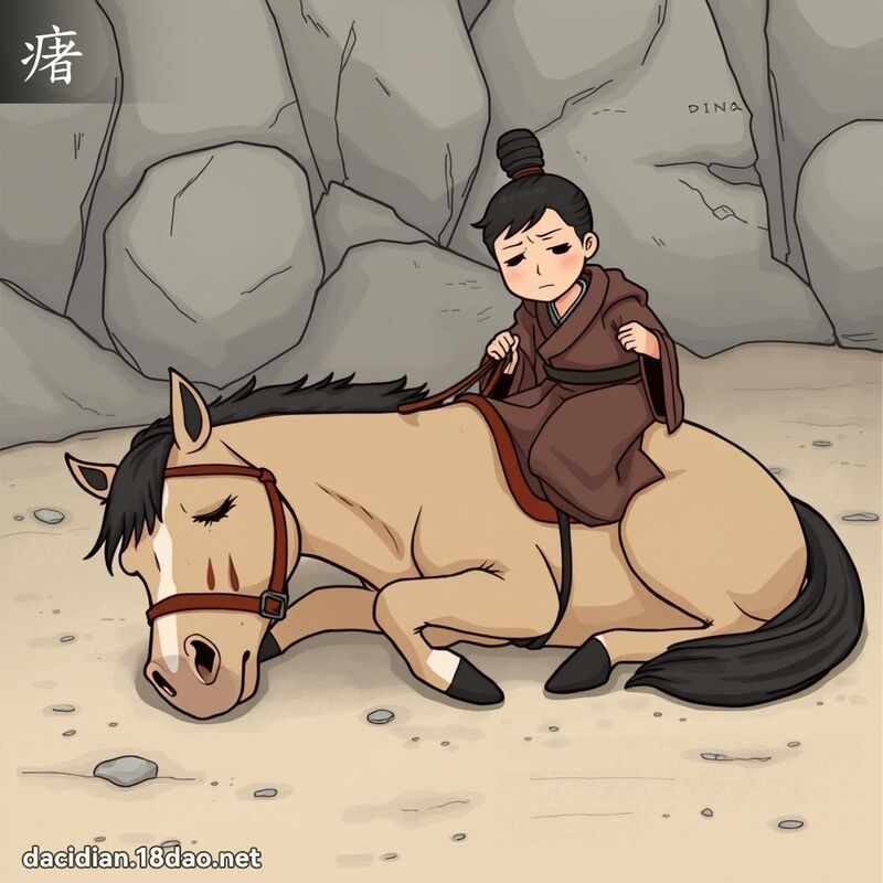 瘏 - 国语大辞典配图