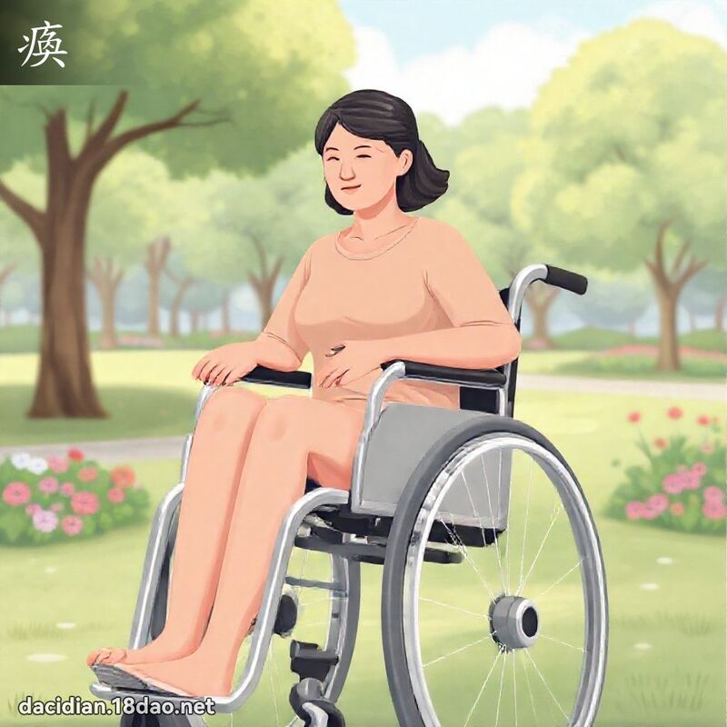 痪 - 国语大辞典配图