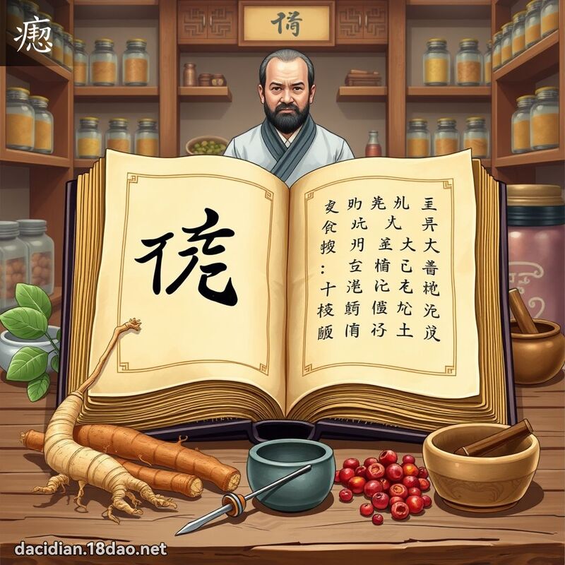 瘛 - 國語大辭典配圖