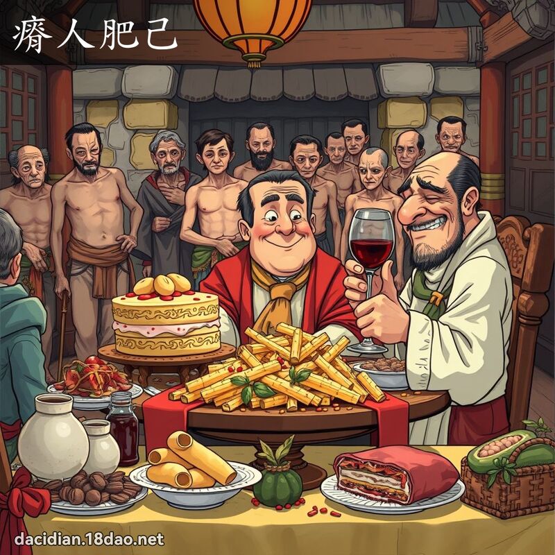 瘠人肥己 - 国语大辞典配图