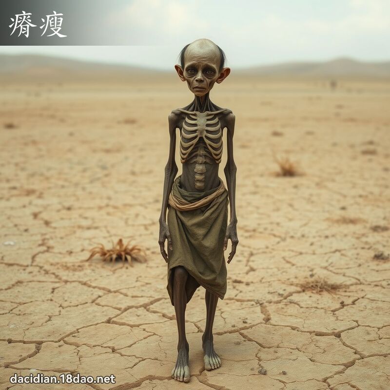瘠瘦 - 国语大辞典配图