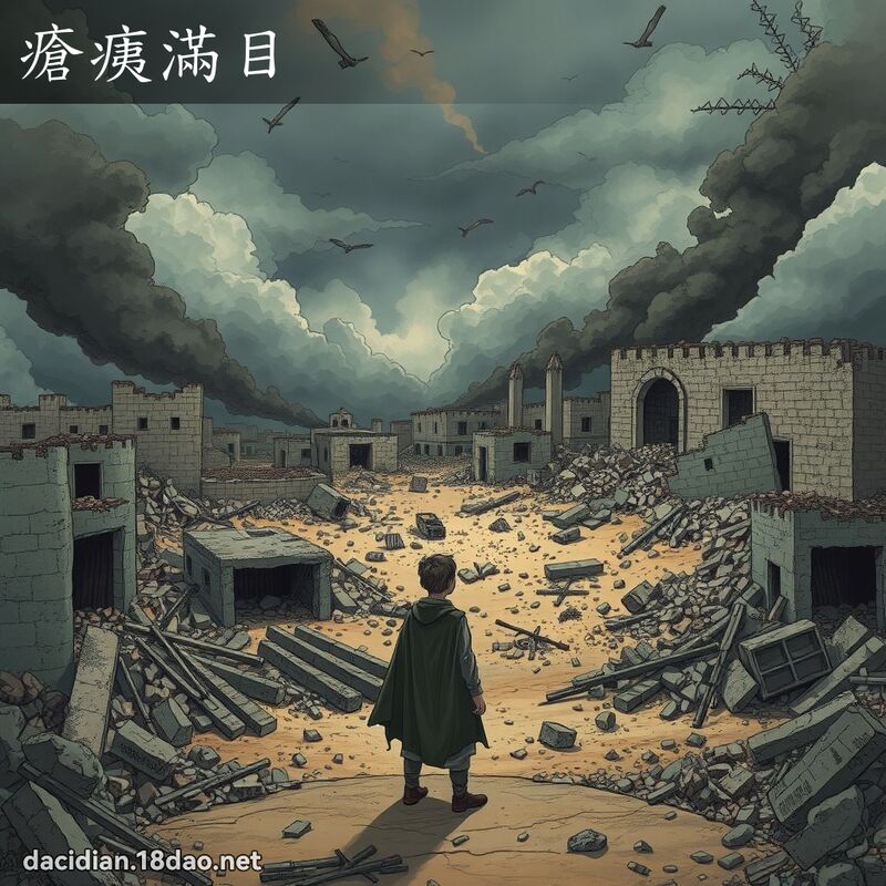 瘡痍滿目 - 國語大辭典配圖