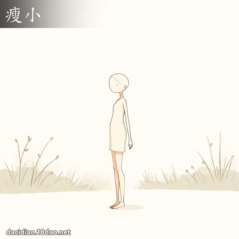 瘦小 - 国语大辞典配图