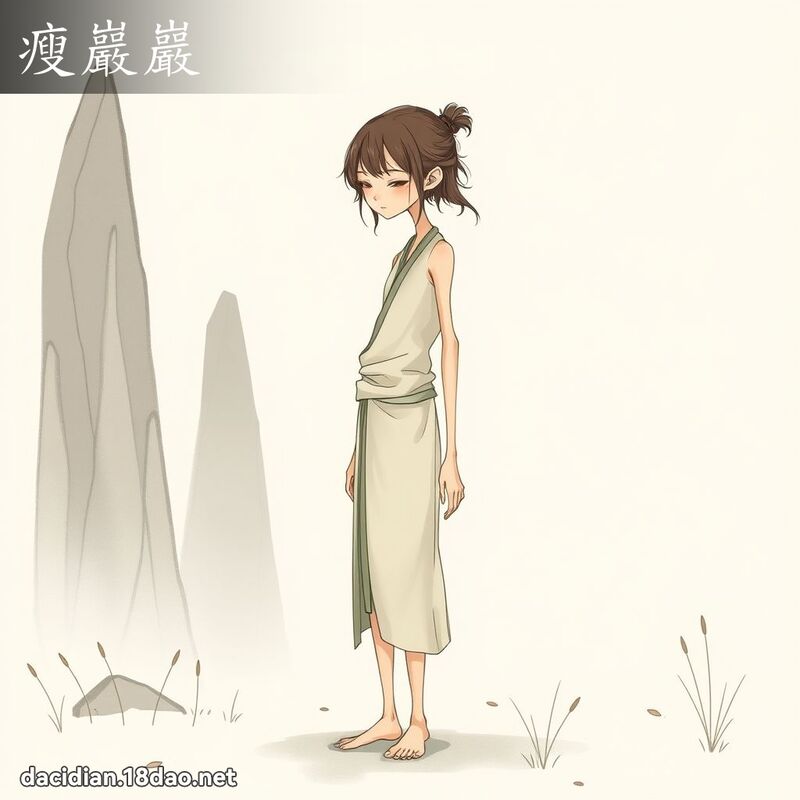 瘦巖巖 - 国语大辞典配图