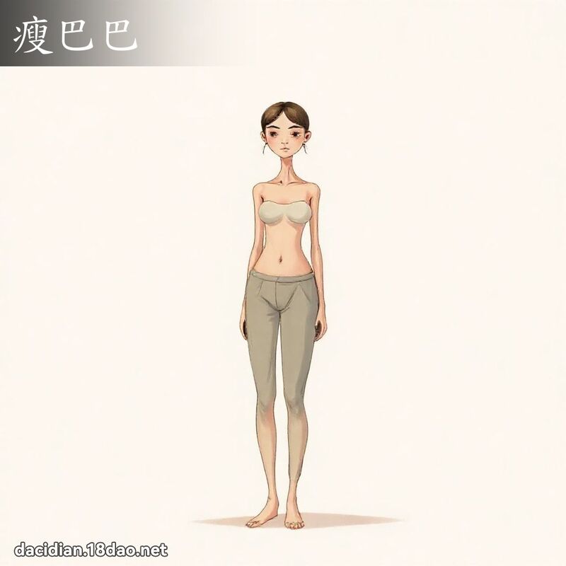 瘦巴巴 - 国语大辞典配图