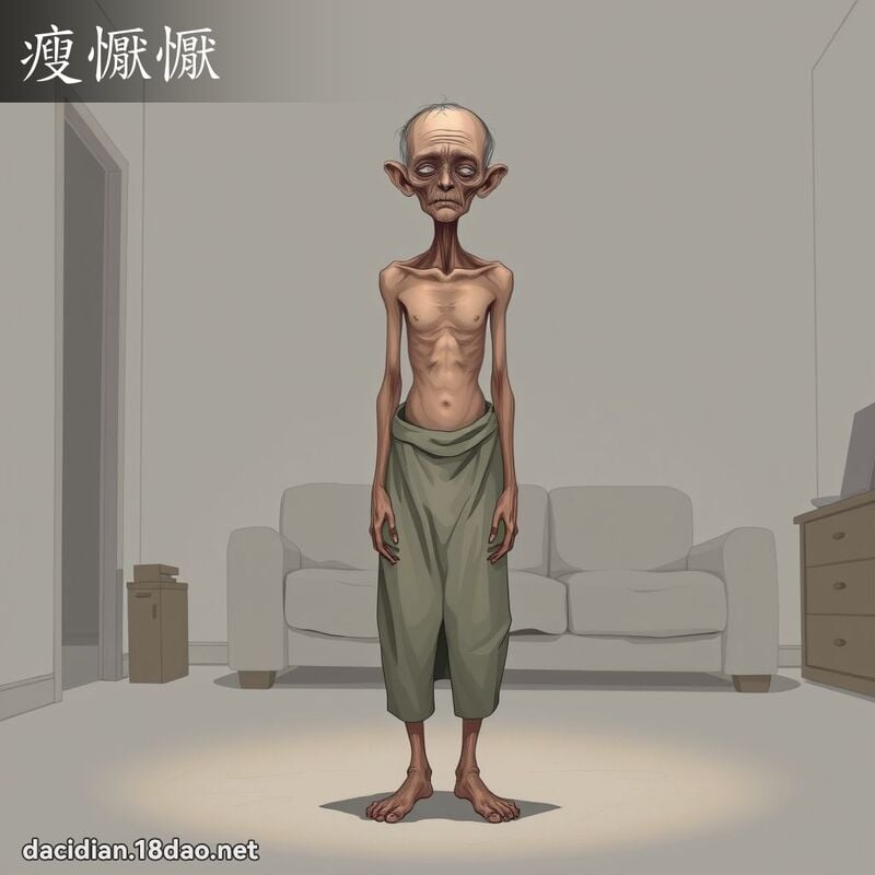 瘦懨懨 - 国语大辞典配图