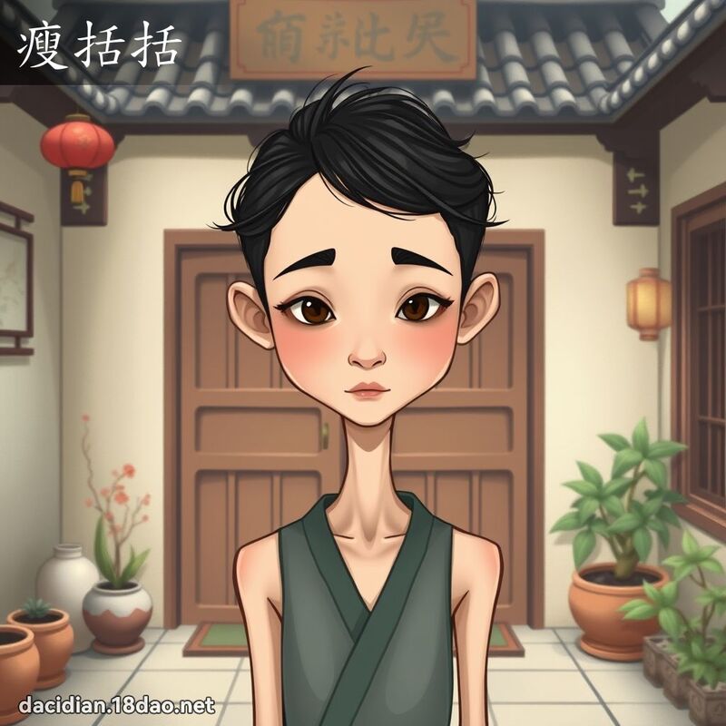 瘦括括 - 国语大辞典配图