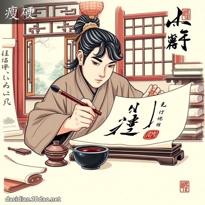 瘦硬 - 國語大辭典配圖