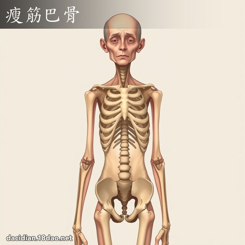 瘦筋巴骨 - 国语大辞典配图