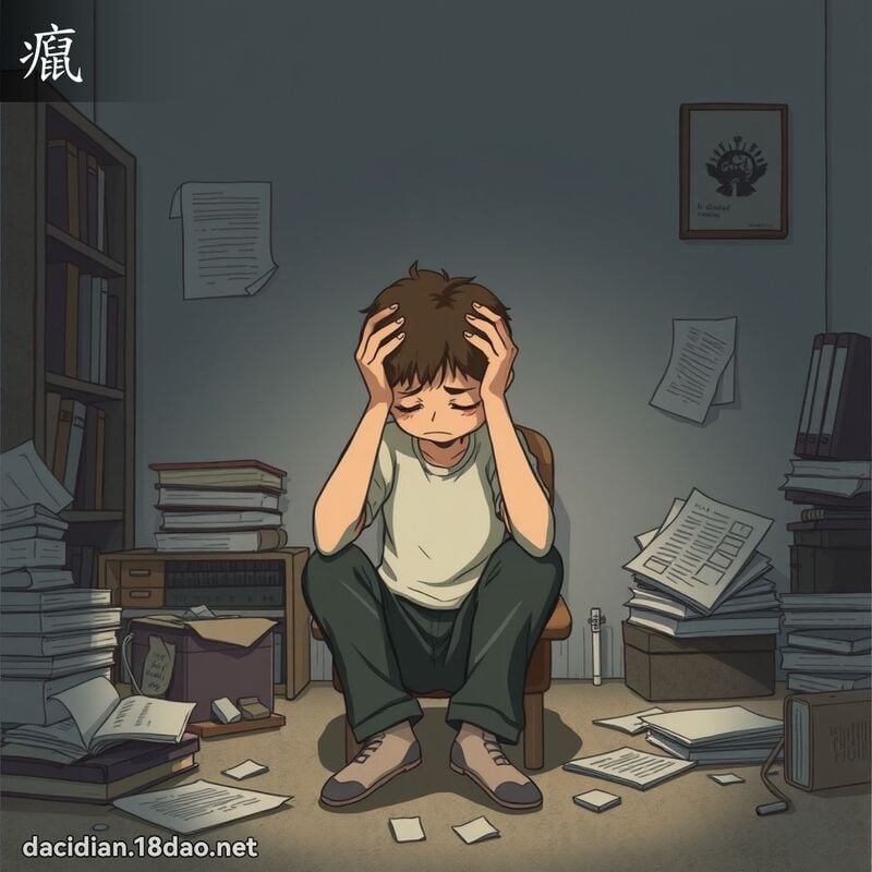 癙 - 國語大辭典配圖