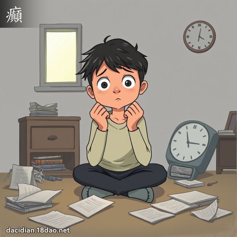 癲 - 国语大辞典配图