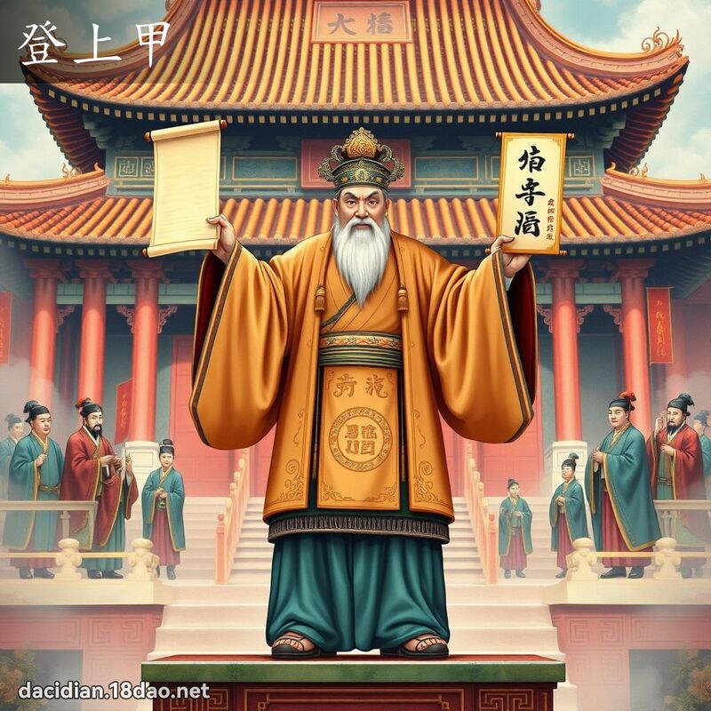 登上甲 - 國語大辭典配圖