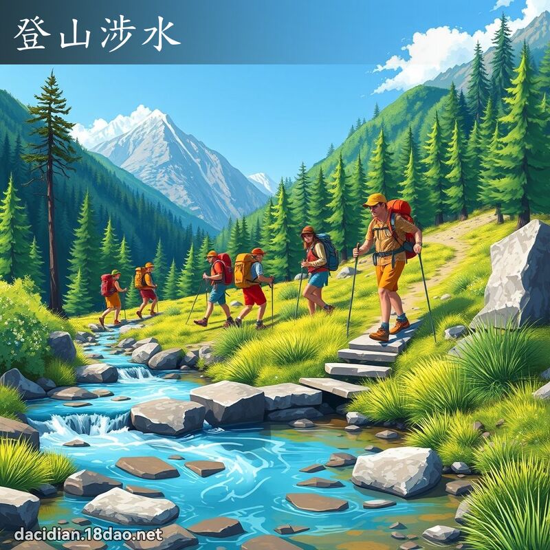 登山涉水 - 國語大辭典配圖