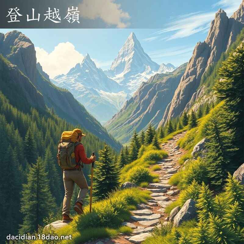 登山越嶺 - 國語大辭典配圖