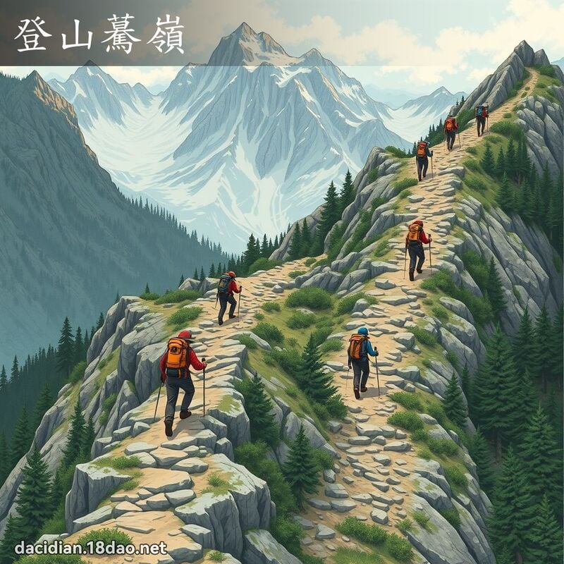 登山驀嶺 - 國語大辭典配圖