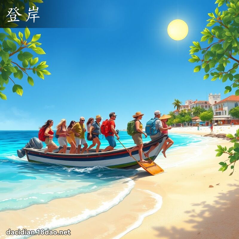 登岸 - 国语大辞典配图