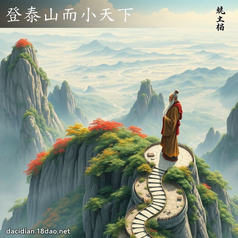 登泰山而小天下 - 國語大辭典配圖