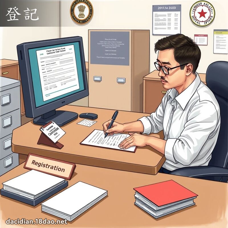 登记 - 国语大辞典配图