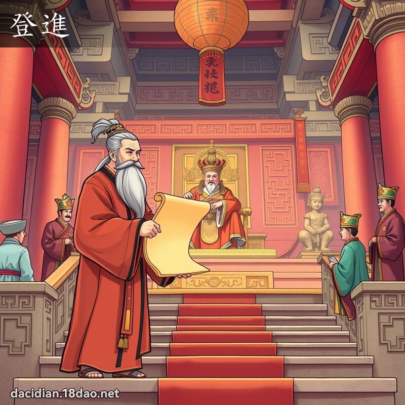 登进 - 国语大辞典配图