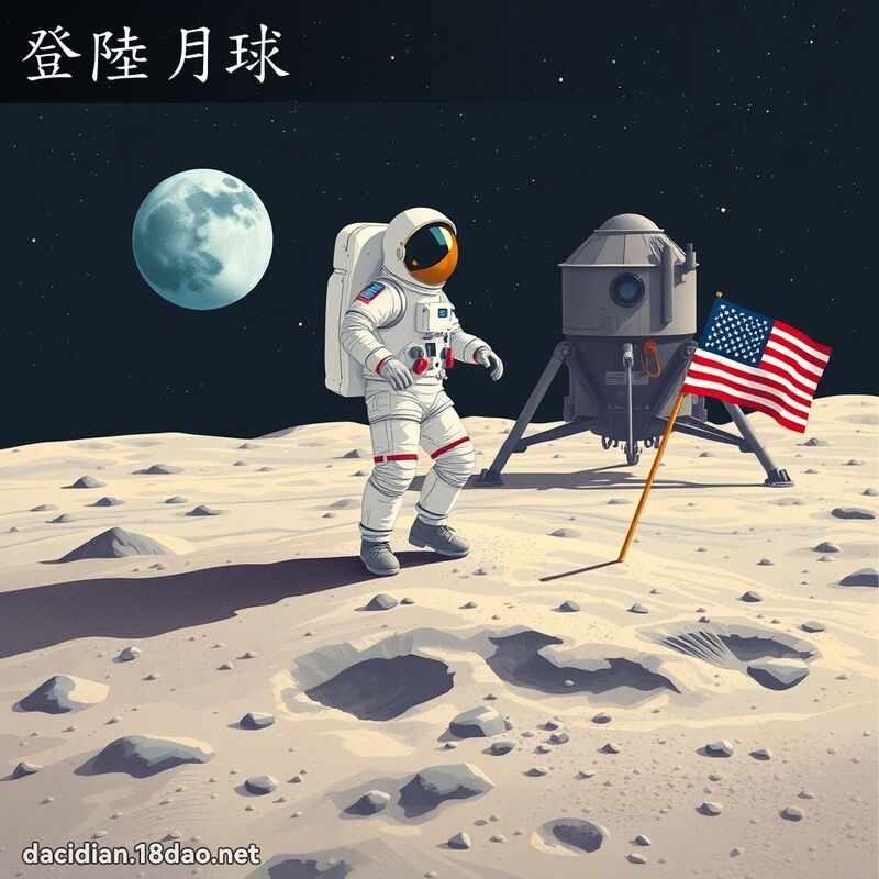 登陆月球 - 国语大辞典配图