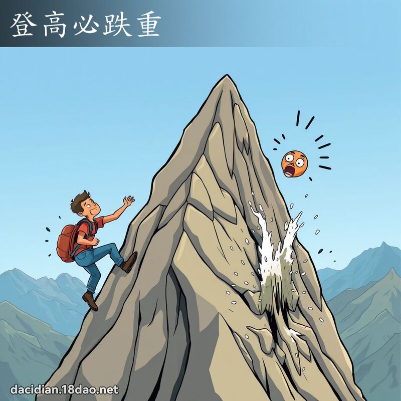 登高必跌重 - 国语大辞典配图