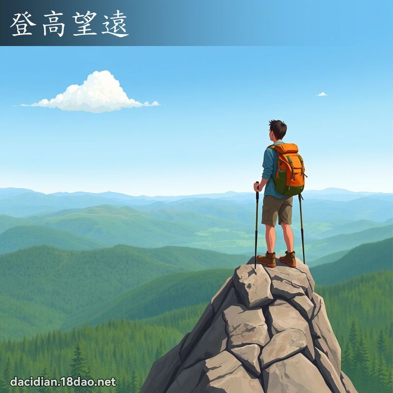 登高望远 - 国语大辞典配图