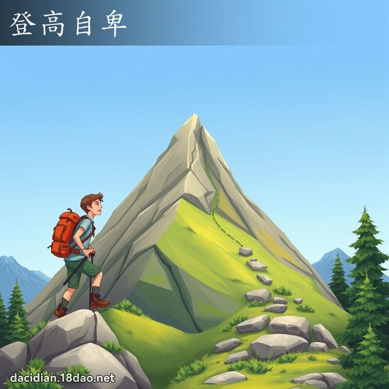 登高自卑 - 国语大辞典配图