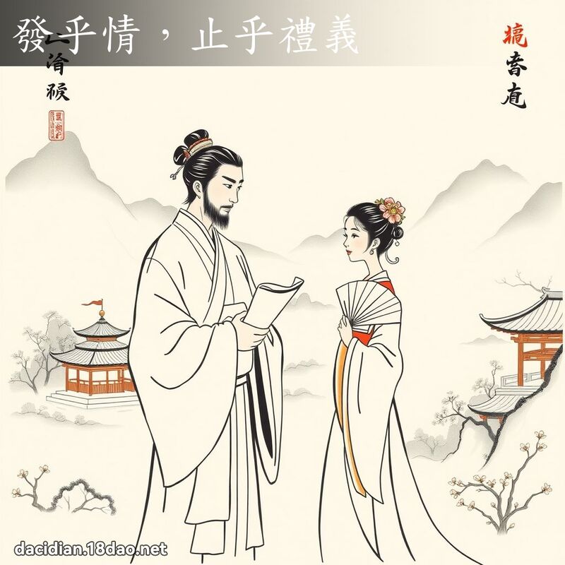 發乎情，止乎禮義 - 國語大辭典配圖