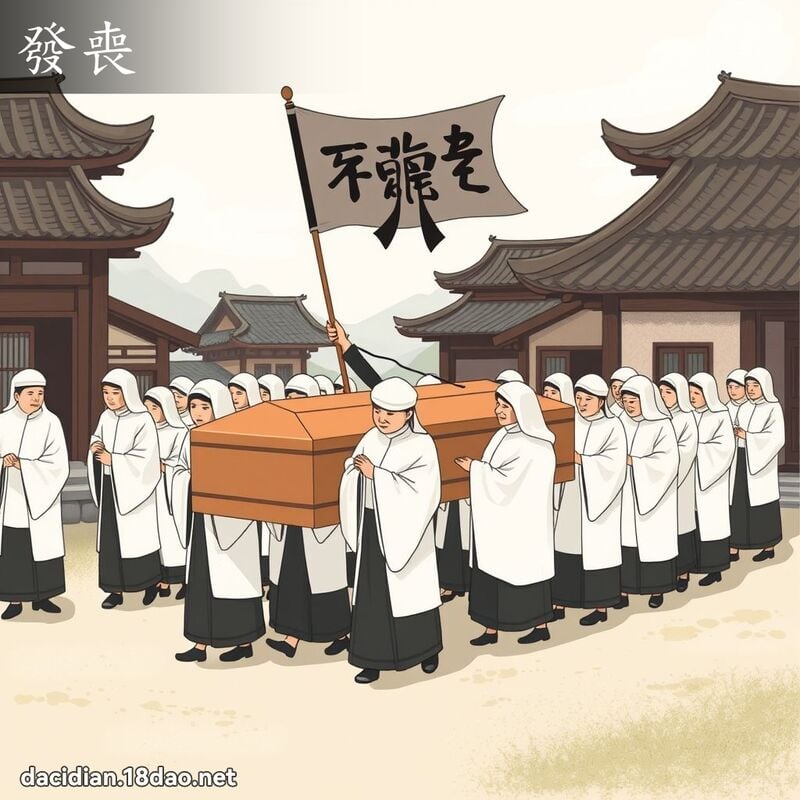 发丧 - 国语大辞典配图