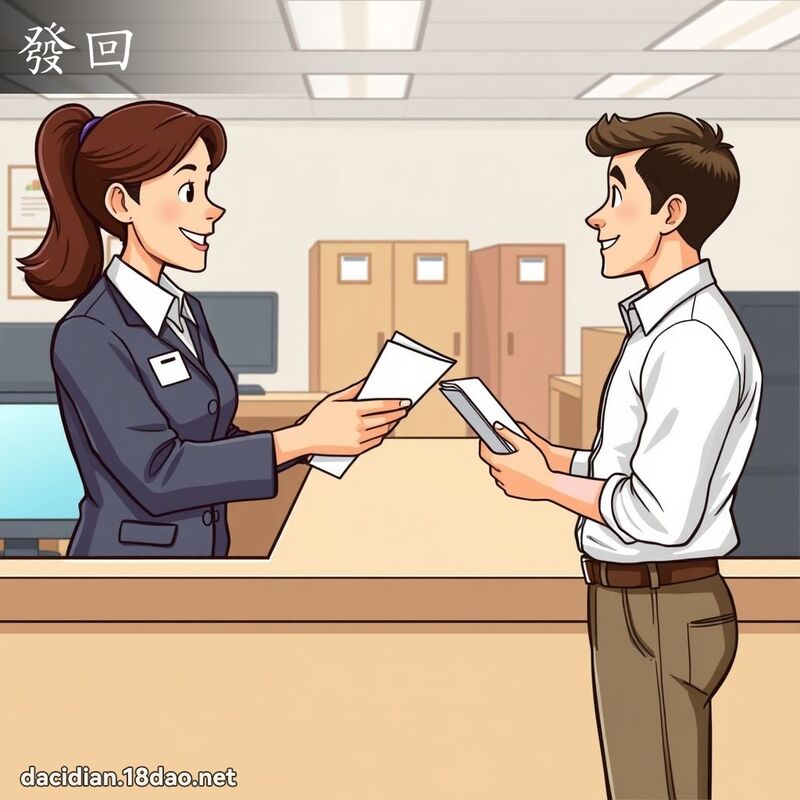 發回 - 國語大辭典配圖
