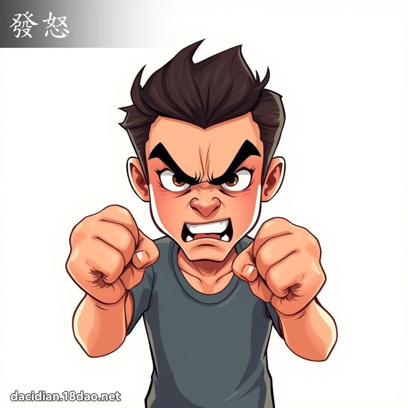 发怒 - 国语大辞典配图
