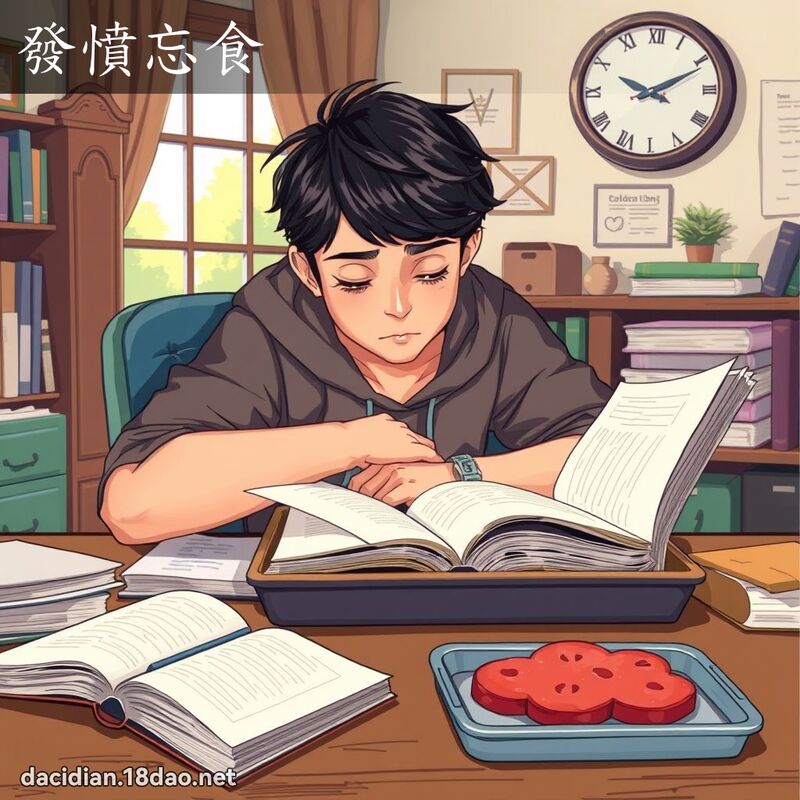 發憤忘食 - 國語大辭典配圖