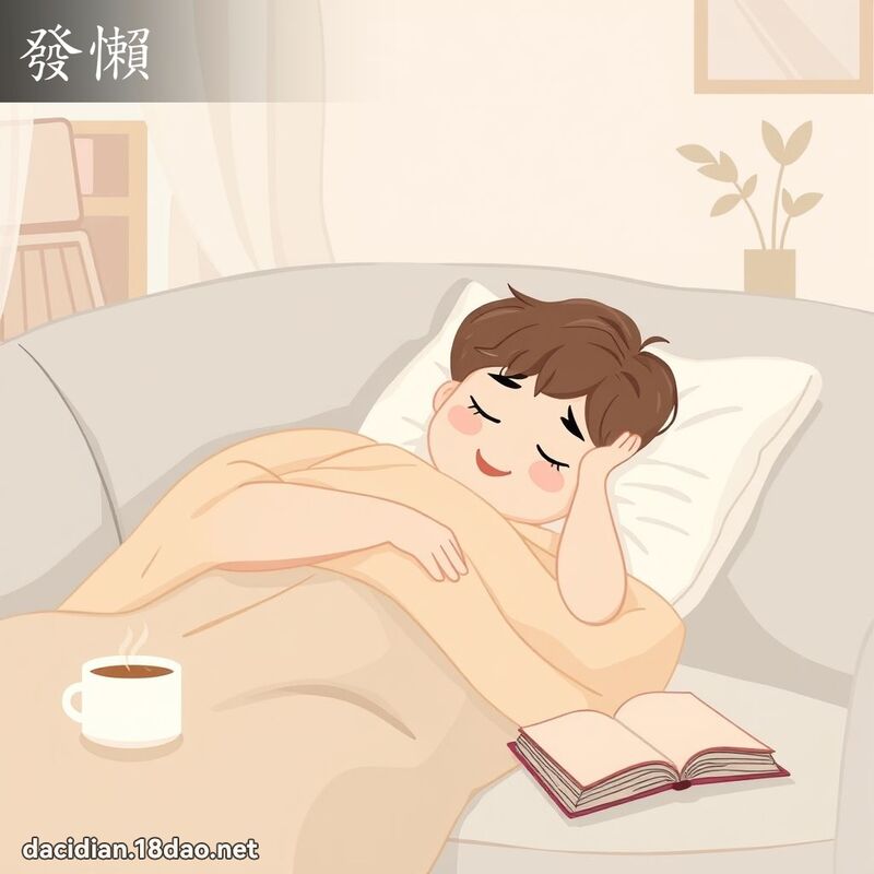 發懶 - 國語大辭典配圖