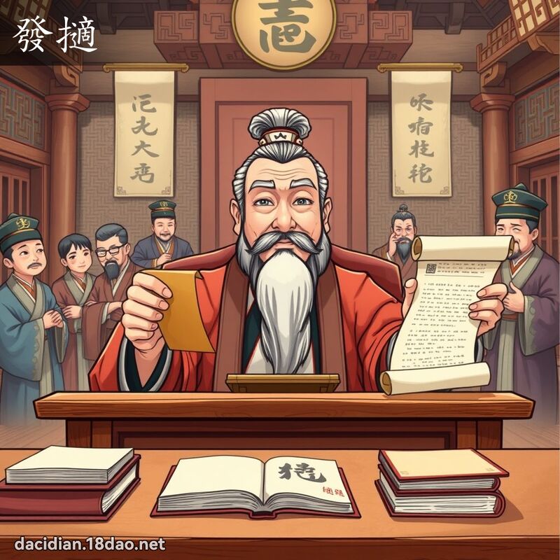 发擿 - 国语大辞典配图