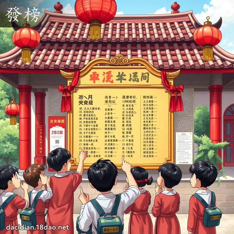 發榜 - 國語大辭典配圖
