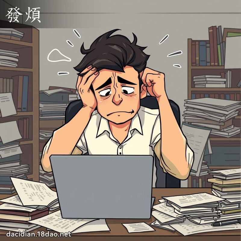 發煩 - 國語大辭典配圖