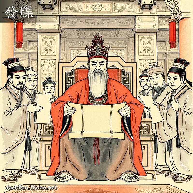 发牒 - 国语大辞典配图