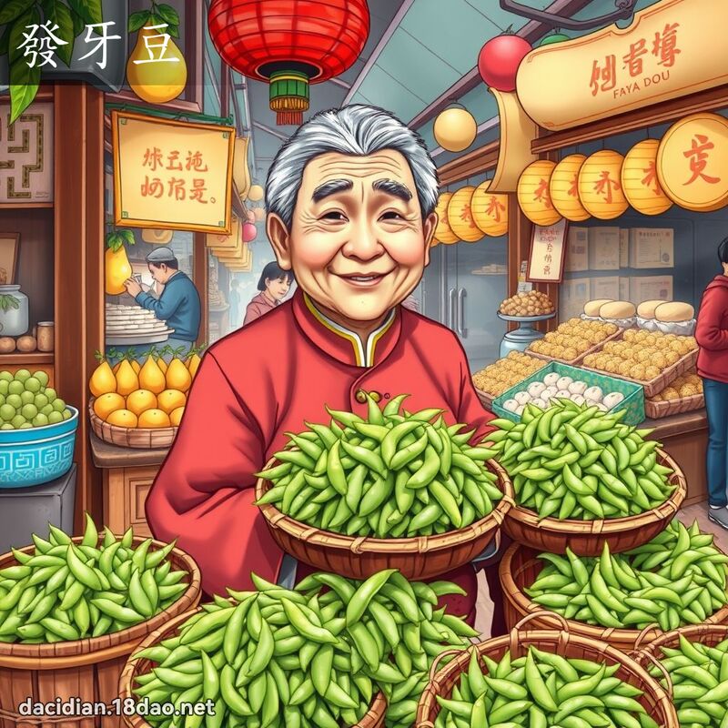 发牙豆 - 国语大辞典配图