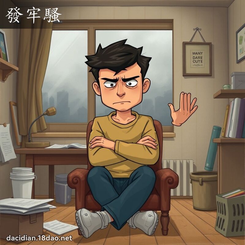 发牢骚 - 国语大辞典配图