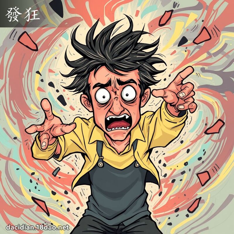 發狂 - 國語大辭典配圖