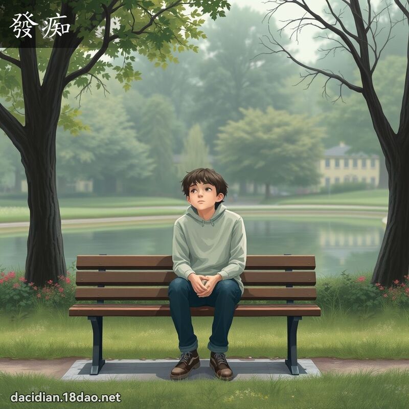 發痴 - 國語大辭典配圖
