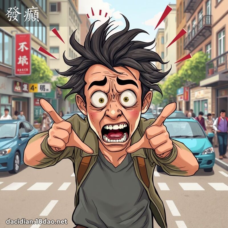 发癲 - 国语大辞典配图