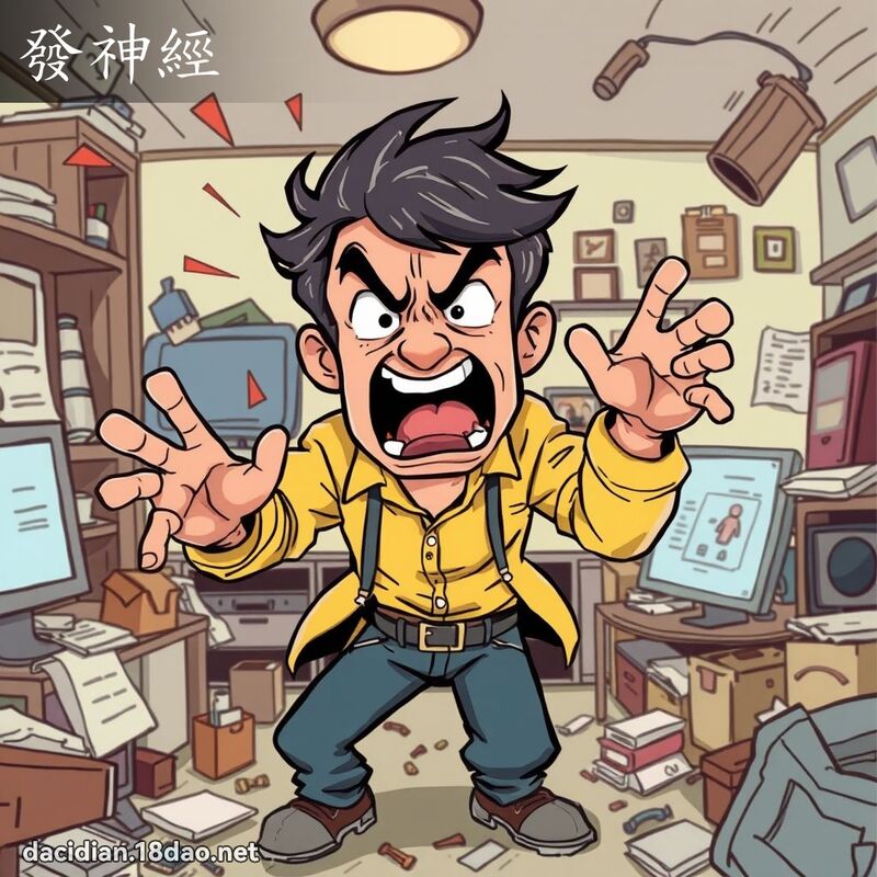 發神經 - 國語大辭典配圖
