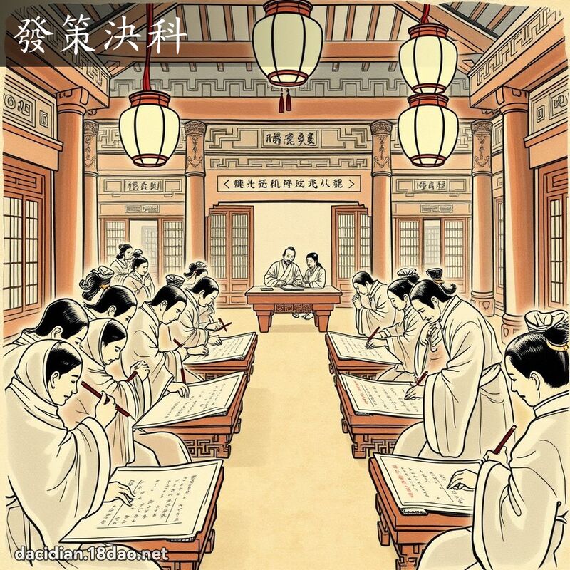 发策决科 - 国语大辞典配图