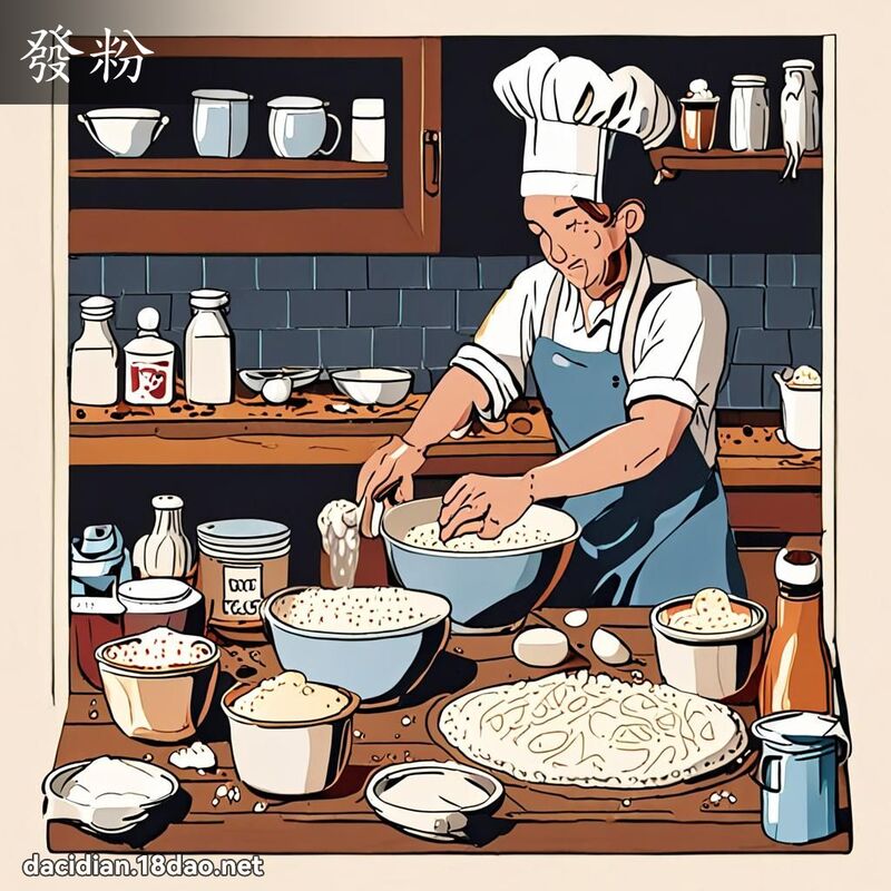 發粉 - 國語大辭典配圖