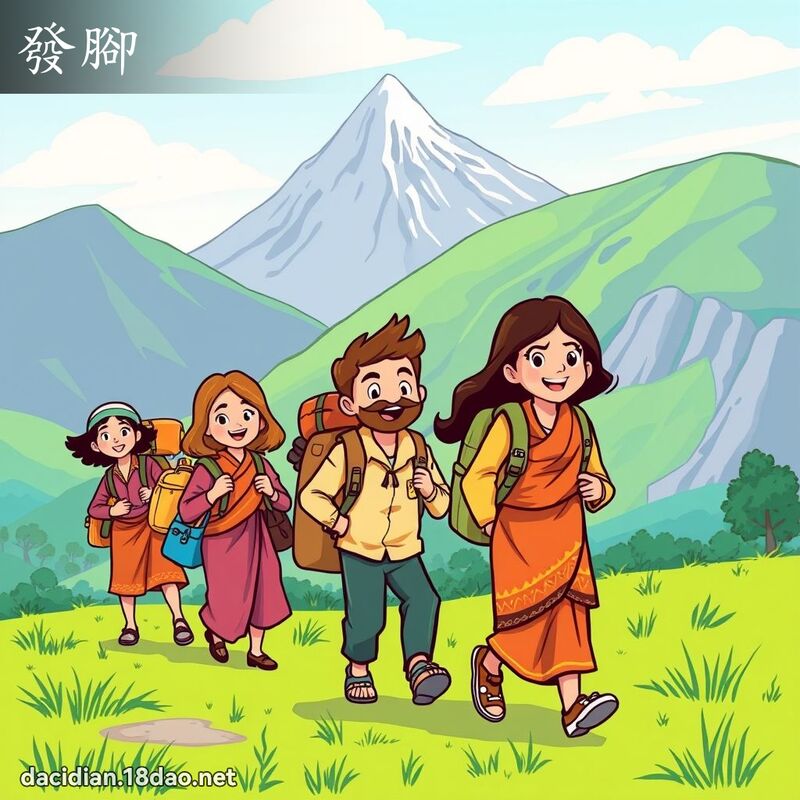 發腳 - 國語大辭典配圖
