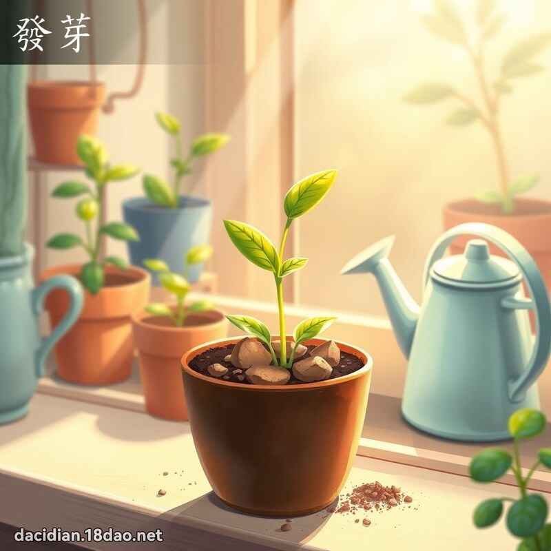 發芽 - 國語大辭典配圖