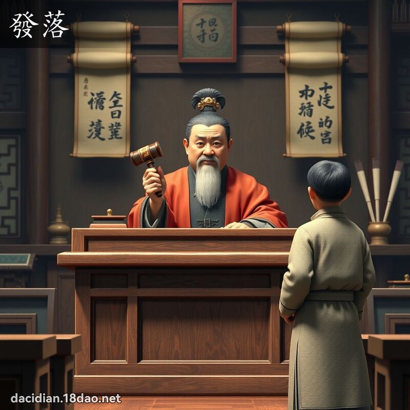 发落 - 国语大辞典配图