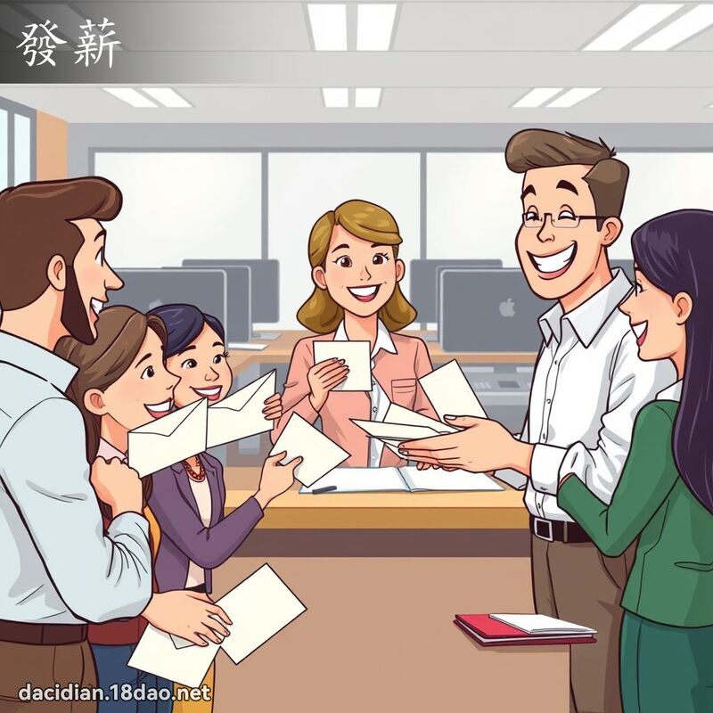 發薪 - 國語大辭典配圖